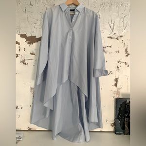Zara Light Blue Asymmetrical Blouse